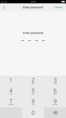 Key in your barring password. The default barring password is 0000.