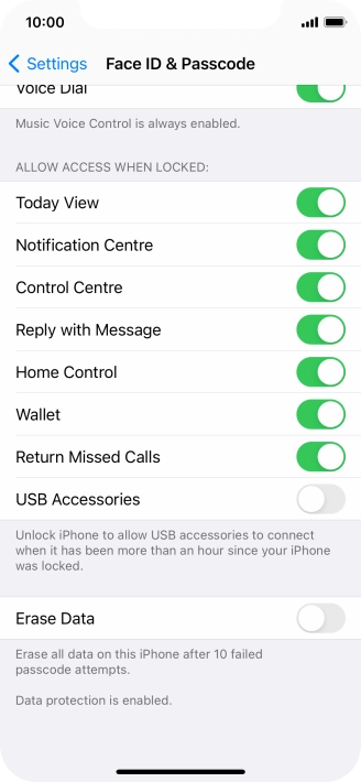 Press the indicator next to 