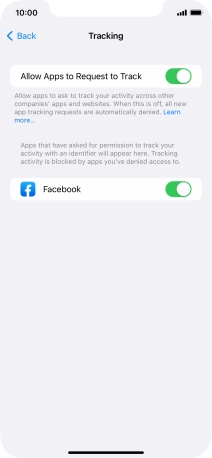 Press the indicator next to 