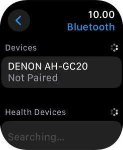 Press the required Bluetooth device.