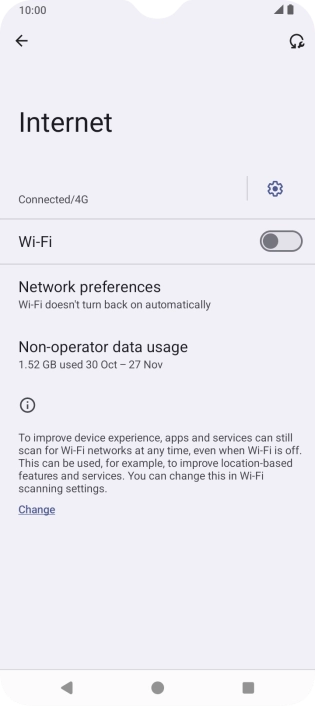 Press the indicator next to 