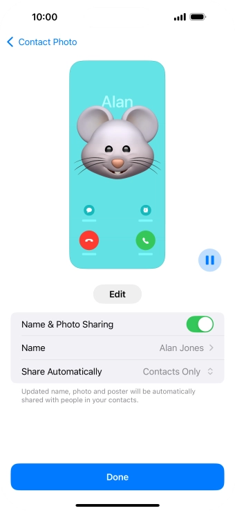 Press the indicator next to 