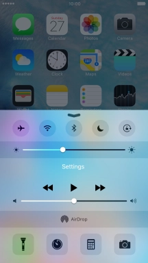 Press the flight mode icon to turn the function on or off.