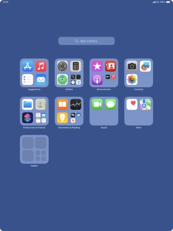 Press the required app.