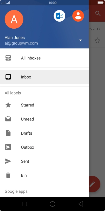 Press the drop down list.