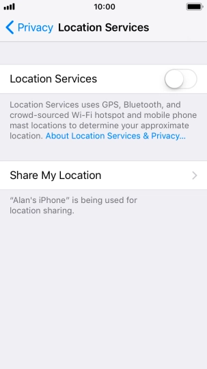 Press the indicator next to 