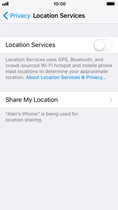 Press the indicator next to 