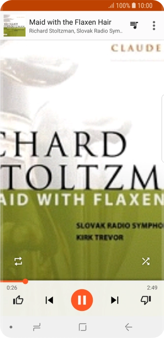 Press arrow right to go to the next audio file.