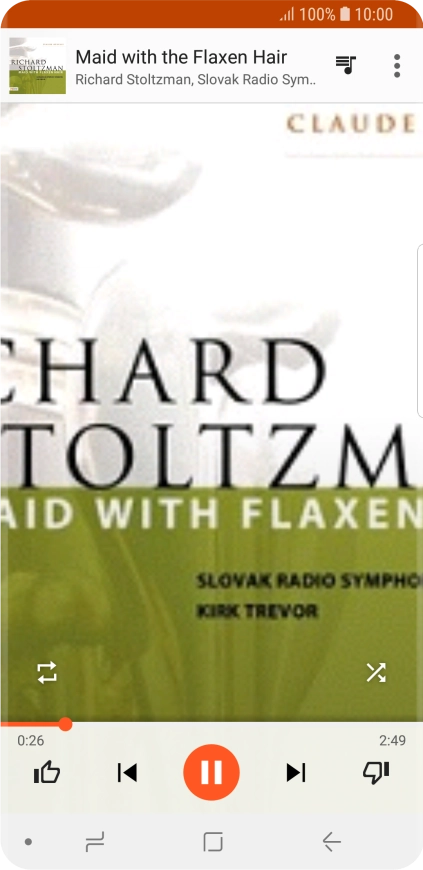 Press arrow right to go to the next audio file.