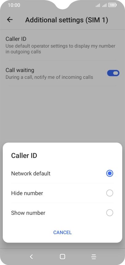 Press Show number to turn on caller identification.