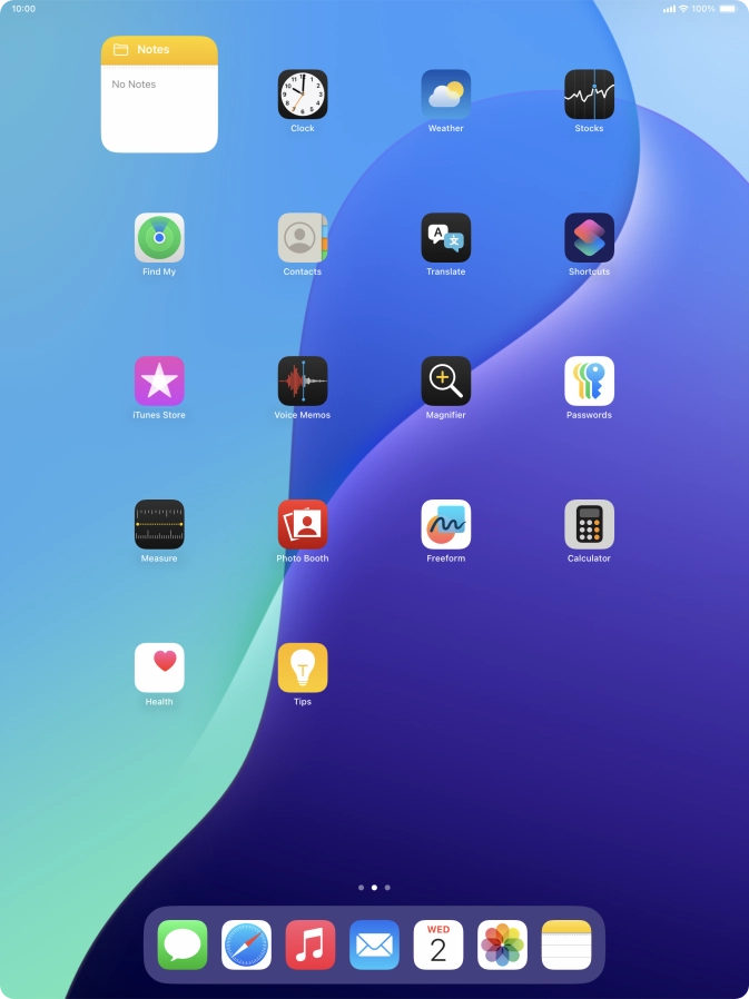 If you're using a Widget Stack: slide up or down on the stack to select the required widget.