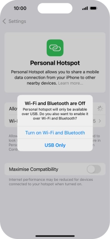 If Wi-Fi is turned off, press Turn on Wi-Fi and Bluetooth.