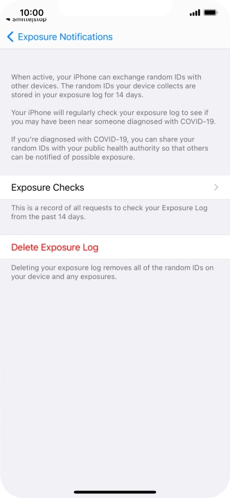 Press Delete Exposure Log.
