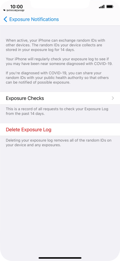 Press Delete Exposure Log.