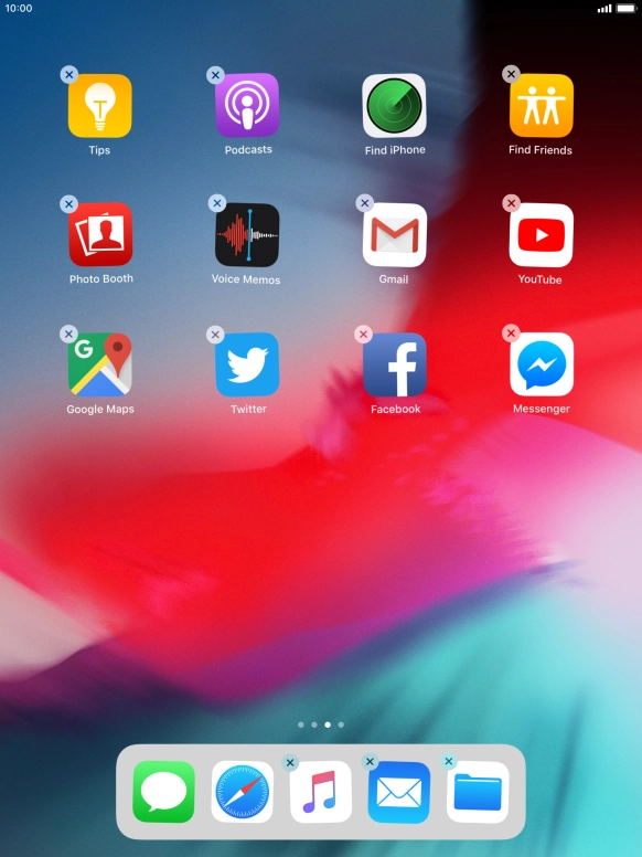 Press the delete icon.