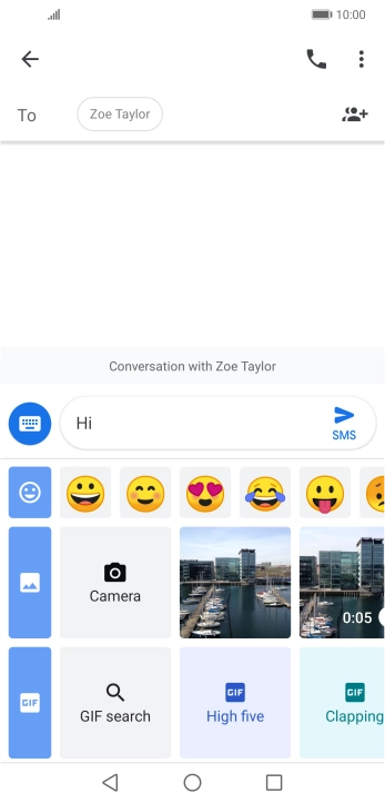Press the gallery icon and go to the required folder.
