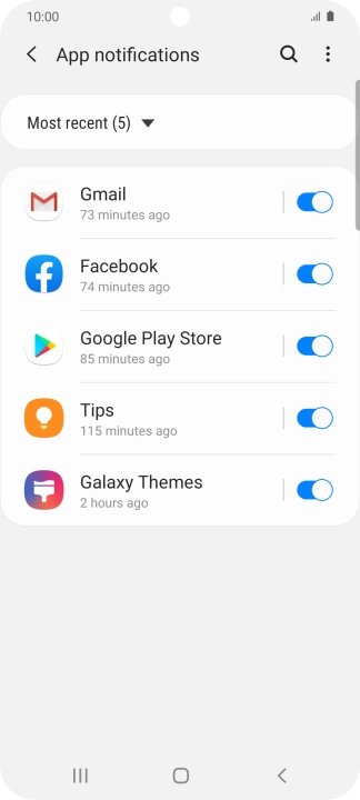 Press the drop down list.