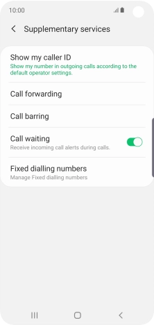 Press Call forwarding. Press Call forwarding.