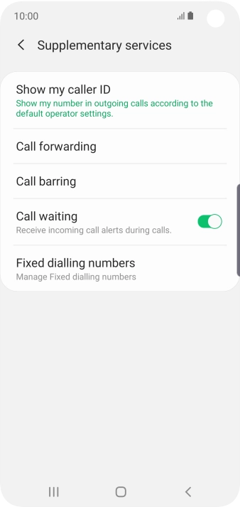 Press Call forwarding. Press Call forwarding.