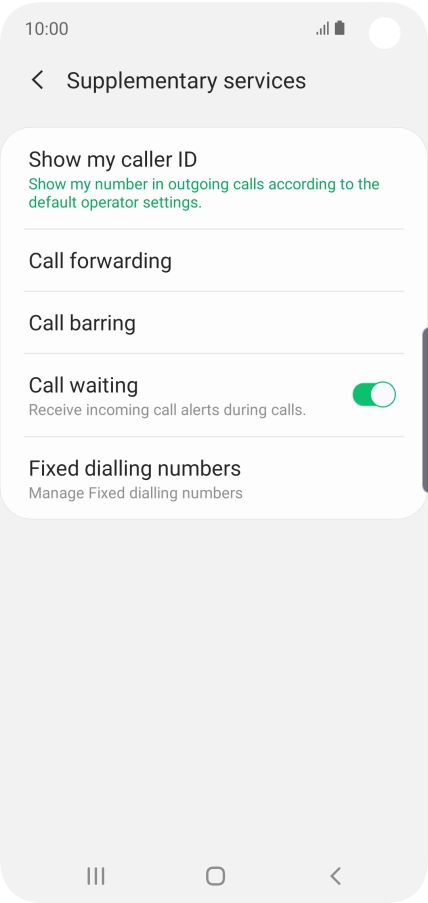 Press Call forwarding. Press Call forwarding.