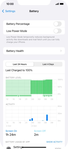 Press the indicator next to 