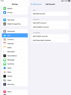 Press Add Mail Account.