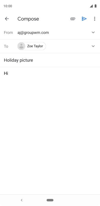 Press the attachment icon.