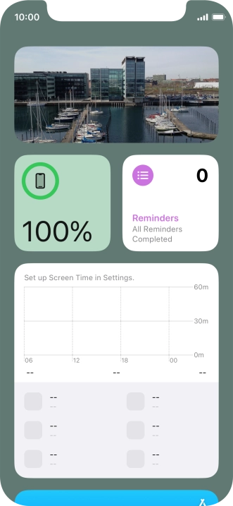 Slide your finger upwards on the screen.