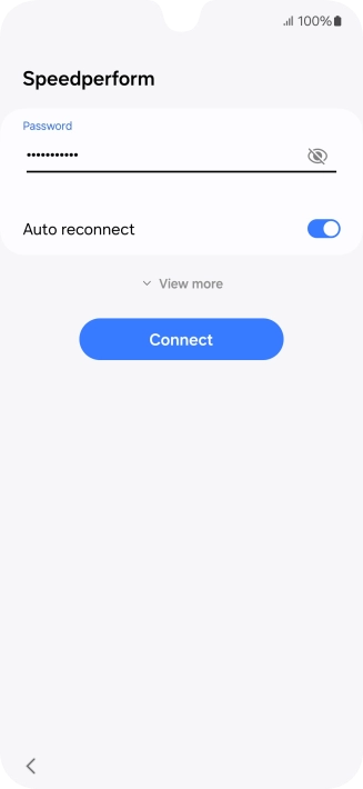 Key in the password for the Wi-Fi network and press Connect.
