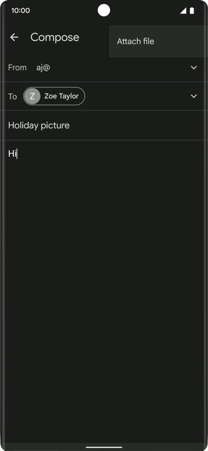 Press Attach file and go to the required folder.
