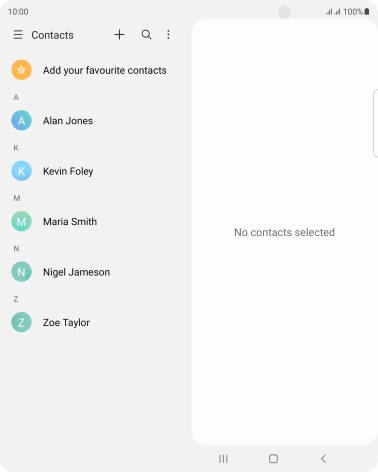 Press the new contact icon.