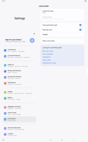 Press Screen lock type.