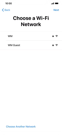 Press the required Wi-Fi network.
