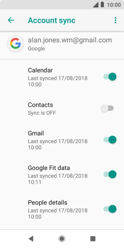Press the indicator next to 