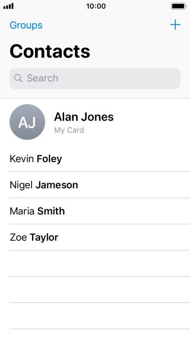 Press the new contact icon.