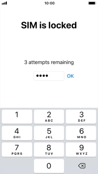 If your SIM is locked, key in your PIN and press OK.