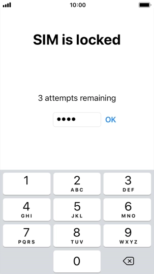 If your SIM is locked, key in your PIN and press OK.