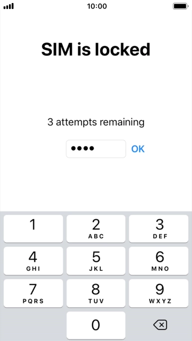 If your SIM is locked, key in your PIN and press OK.