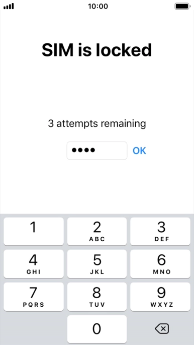 If your SIM is locked, key in your PIN and press OK.