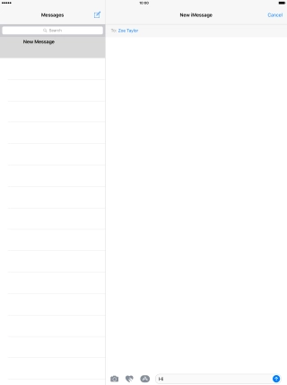 Press the sticker icon and follow the instructions on the screen to add a sticker to your iMessage.