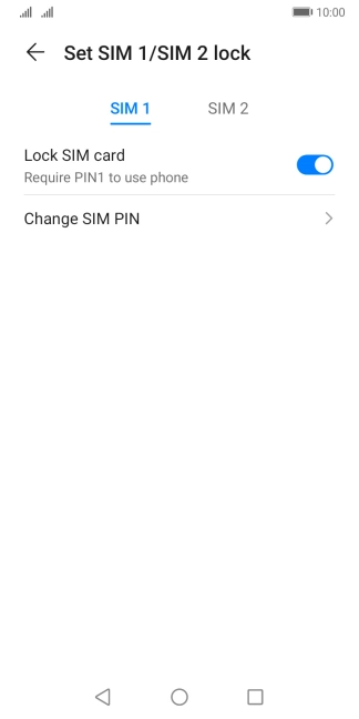 Press the required SIM.