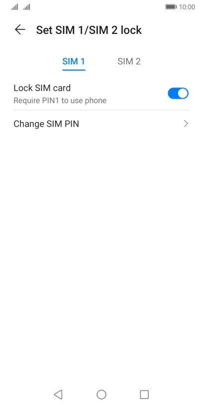 Press the required SIM.