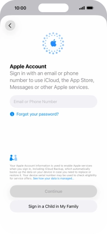 Press Email or Phone Number and key in the username for your Apple Account.