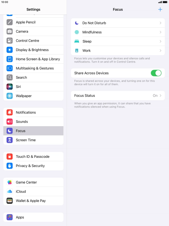 Press Do Not Disturb.