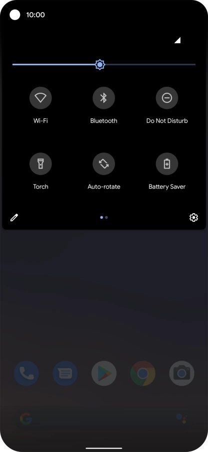 Press the settings icon.