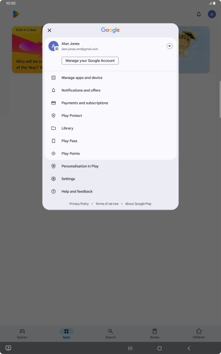 Press Manage apps and device.