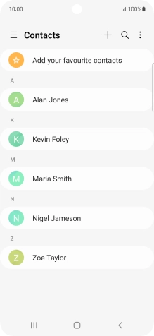 Press the new contact icon.