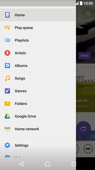 Press the required category and go to the required audio file.