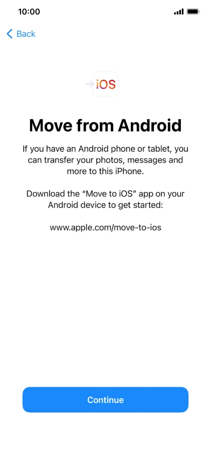 To transfer content to your phone, you need to install the app 