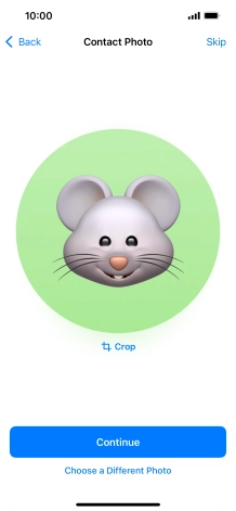 Follow the instructions on the screen to customise the selected picture and press Continue.